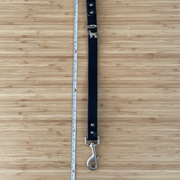 Black Leather Short Dog Leash ⭐️Made in USA ⭐️DogLa - Picture 9 of 9